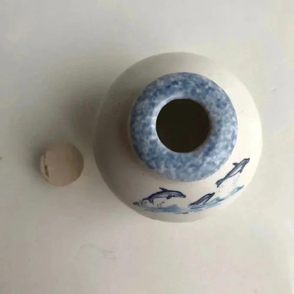 Catherine Dolphin Ocean Name Meaning Vase Trinket - Picture 3 of 9